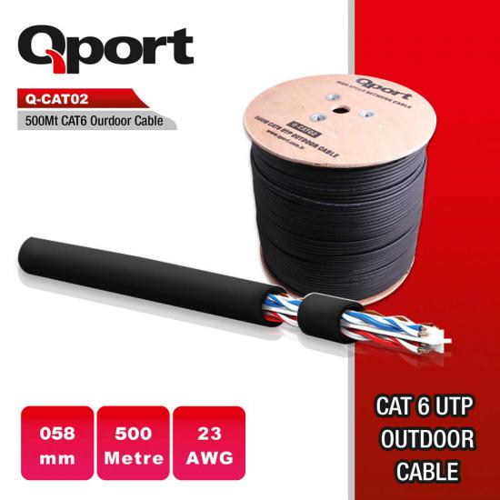 Qport Q-CAT02 500MT Outdoor Network Kablo