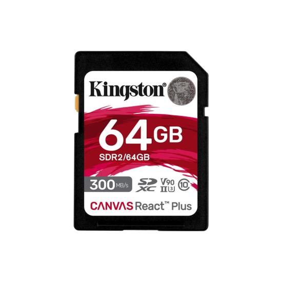 Kingston SDR2-64GB Canvas React Plus Hafıza Kartı