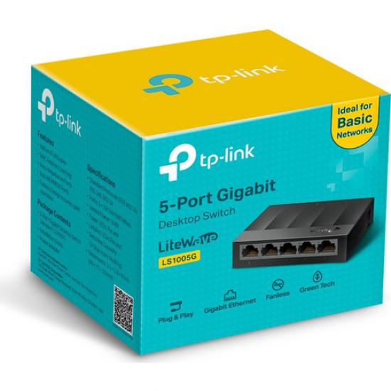 Tp-link LS1005G 5 Port Yönetilemez Switch Plasti̇k