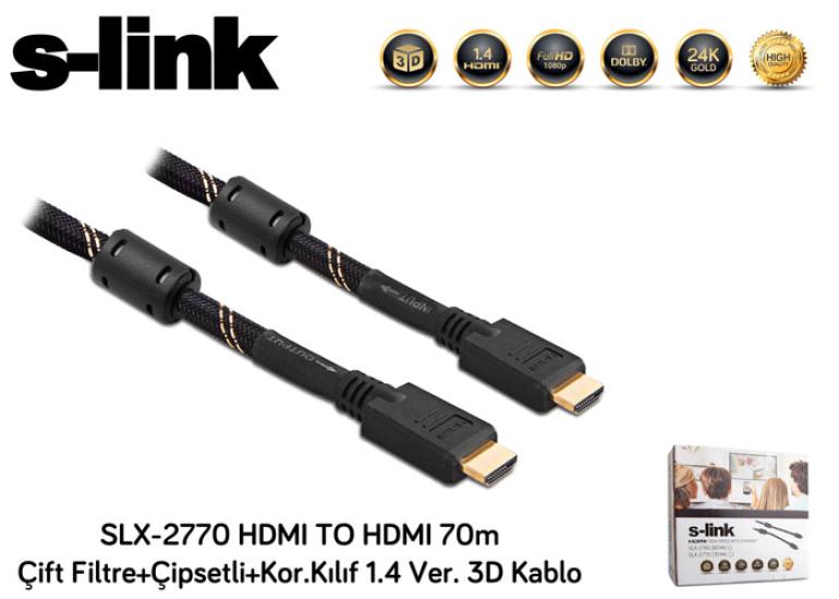 S-link SLX-2770 HDMI TO HDMI 70m 3D Kablo