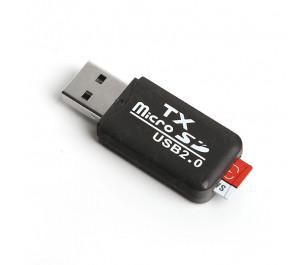 TX UCR204 USB 2.0 MicroSD Kart Okuyucu Siyah