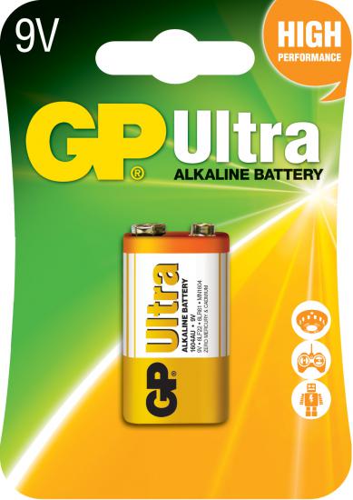 GP GP1604AU 9V Ultra Alkalin Pil Tekli Paket