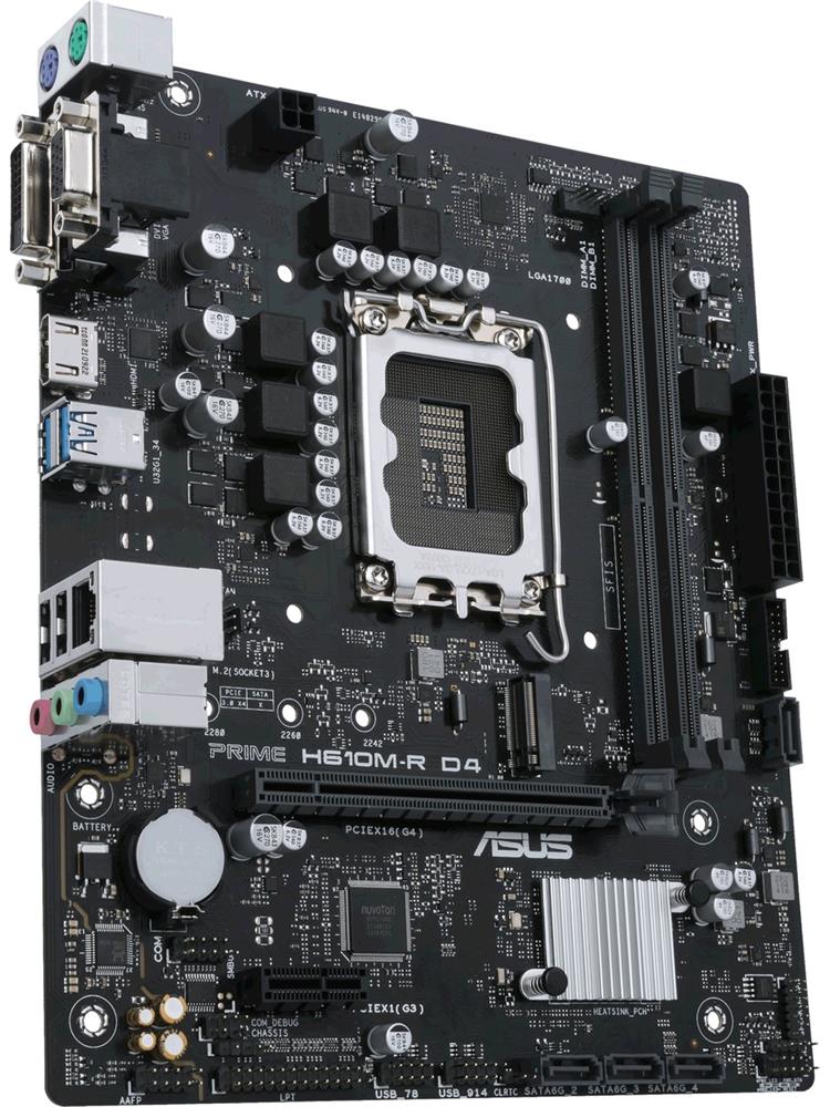 Asus Prime H610M-R Ddr4 3200 Hdmi Dvi Vga M2 Usb3.2 Beyaz Kutu (Prime H610M-R D4) Anakart