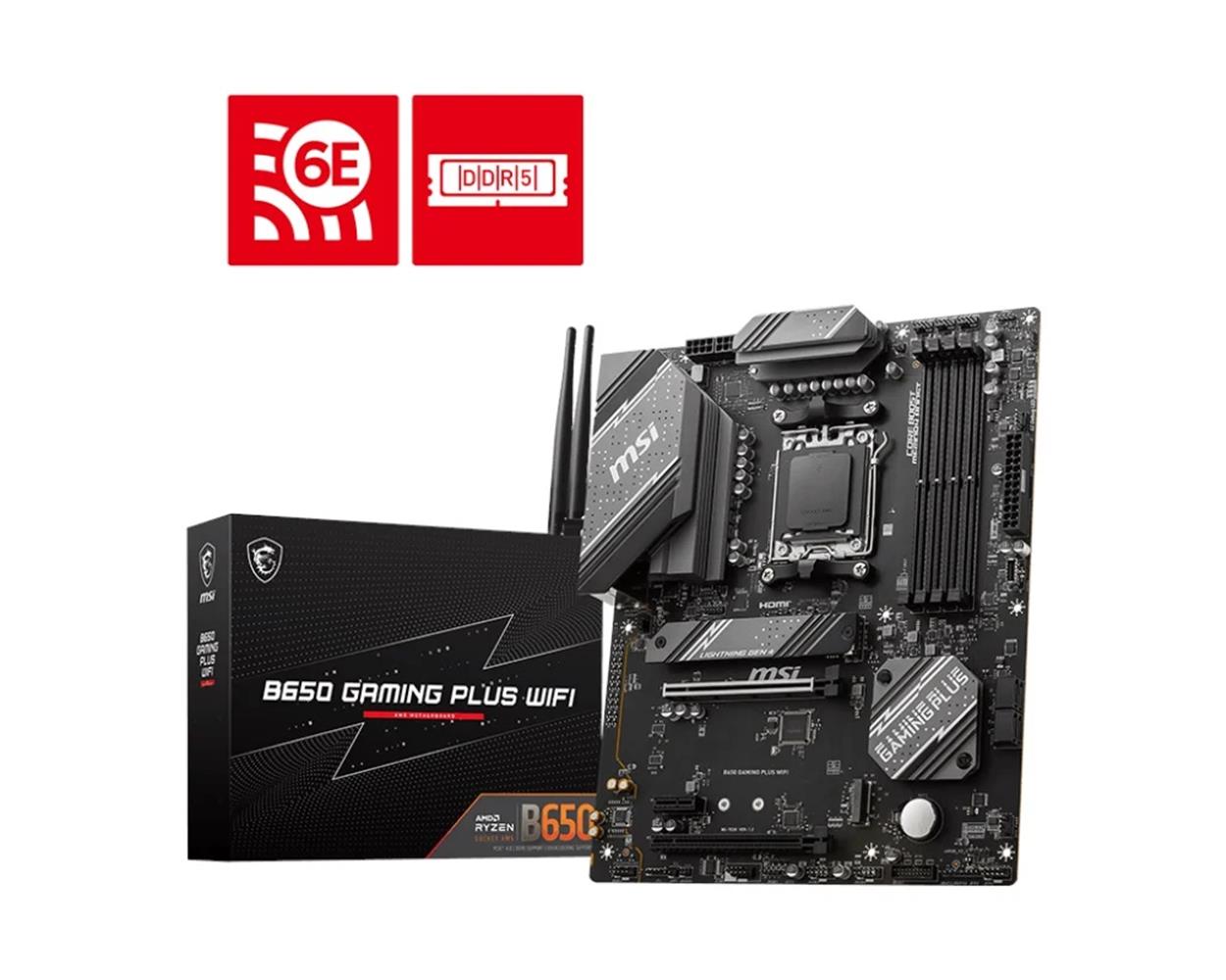 Msı Mb B650 Gaming Plus Wifi 6000Mhz(OC) Rgb M.2 Am5 ATX Ddr5 Anakart