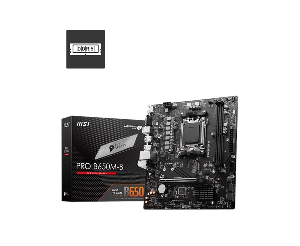 Msi Pro B650M-B 6800mhz(OC) Rgb M.2 AM5 Ddr5 mATX Anakart