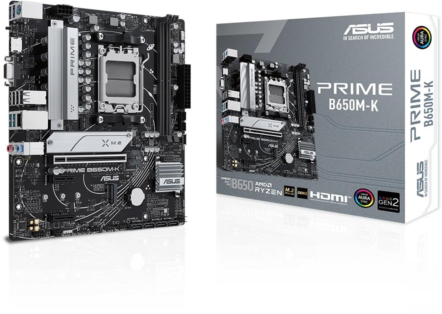 Asus Prime B650M-K 6400mhz(OC) Rgb M.2 Am5 mATX Ddr5 Anakart