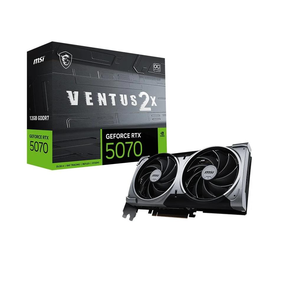 Msi GeForce RTX5070 12G Ventus 2X OC 12GB Gddr7 192 Bit DLSS 4 Ekran Kartı