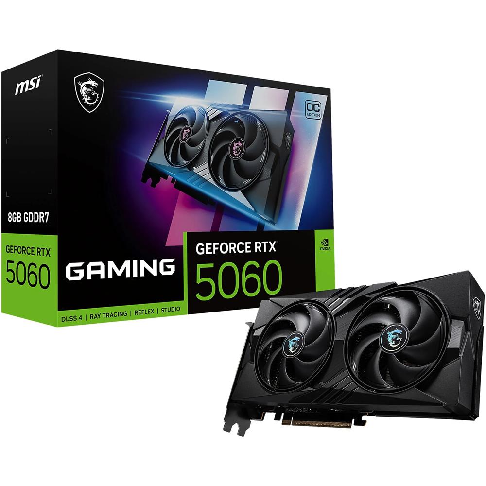 Msi Geforce RTX5060 8G Gaming OC RTX5060 8Gb Gddr7 128b DX12 Pcıe 5.0 X16 (3XDp 1XHdmı) Ekran Kartı