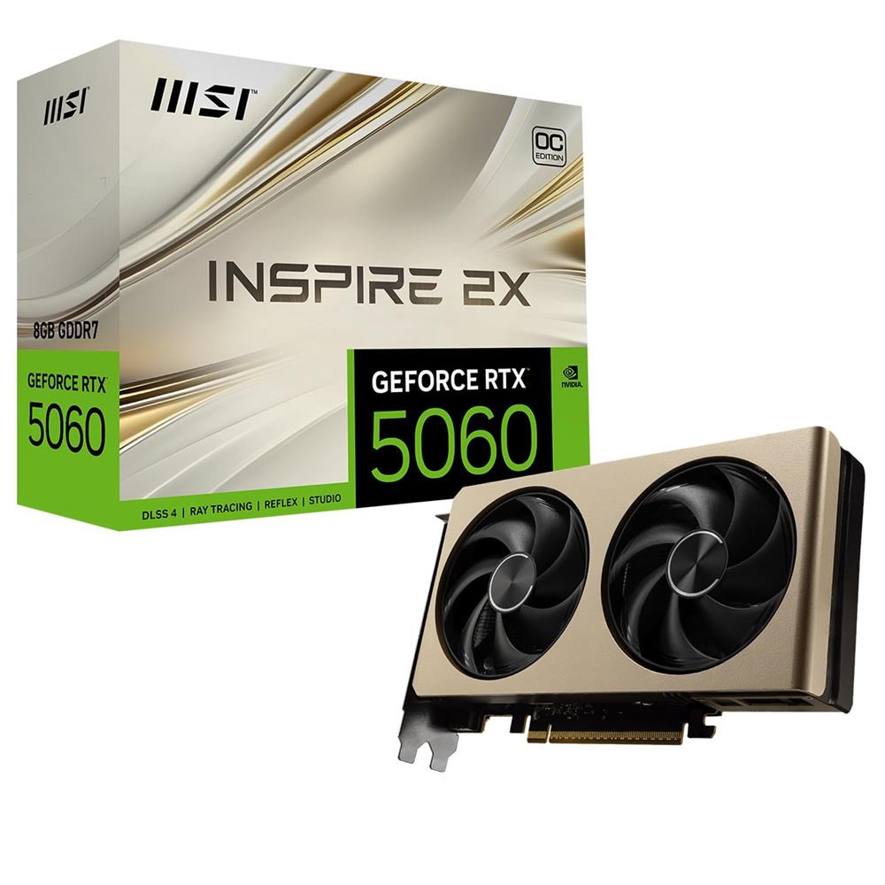 Msi GeForce RTX5060 8G Inspire 2X OC 8Gb Gddr7 128 Bit DLSS 4 Ekran Kartı