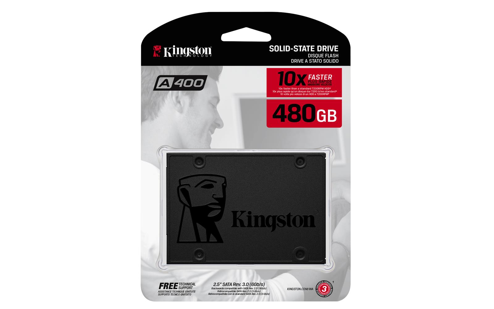Kingston SA400S37-480 480 Gb Ssdnow A400 2.5’’ Sata3 Ssd Harddisk