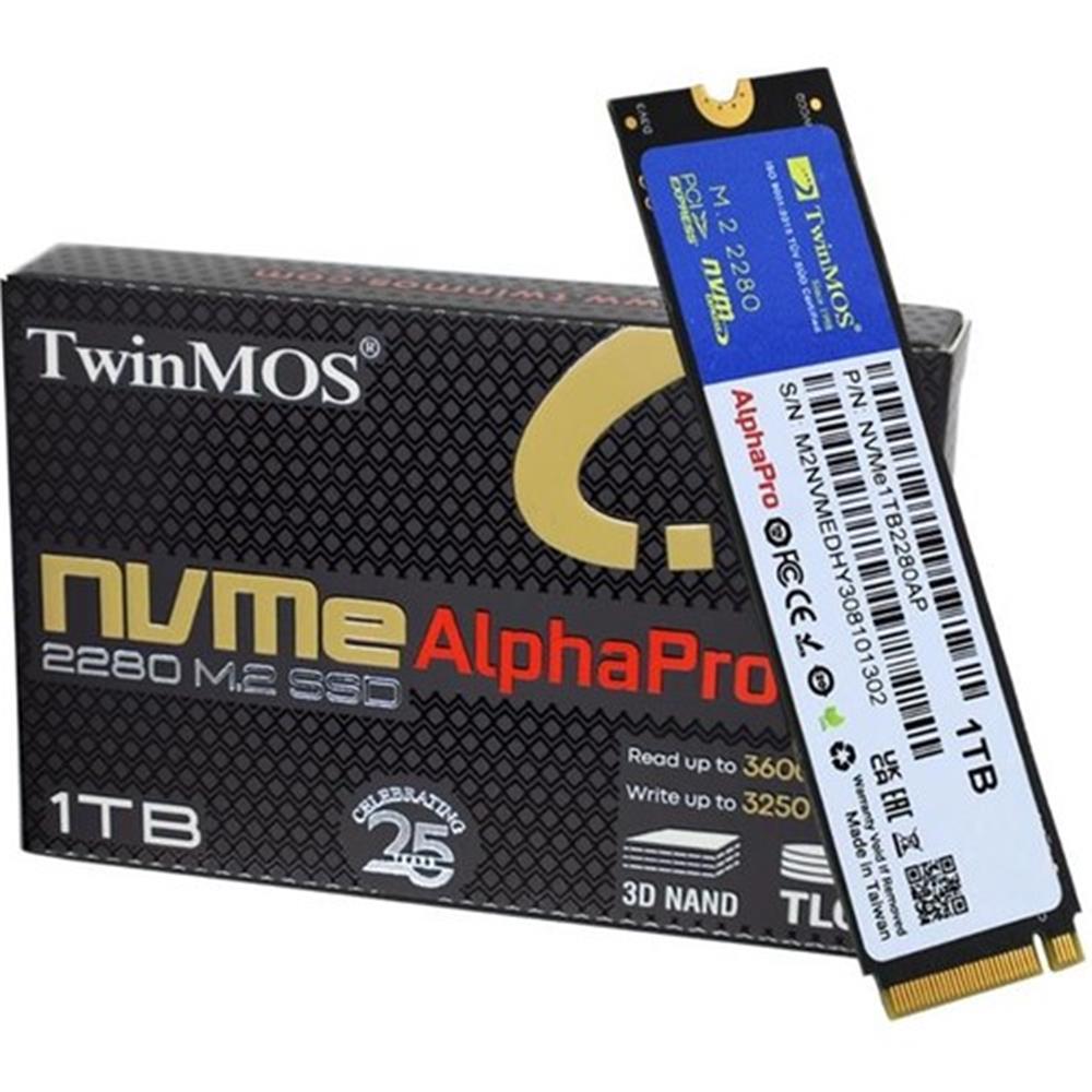 Twinmos NVMe1TB2280AP 1 Tb M.2 Pcie Gen3 Nvme Ssd 3600-3250Mb-s Tlc 3D Nand Ssd