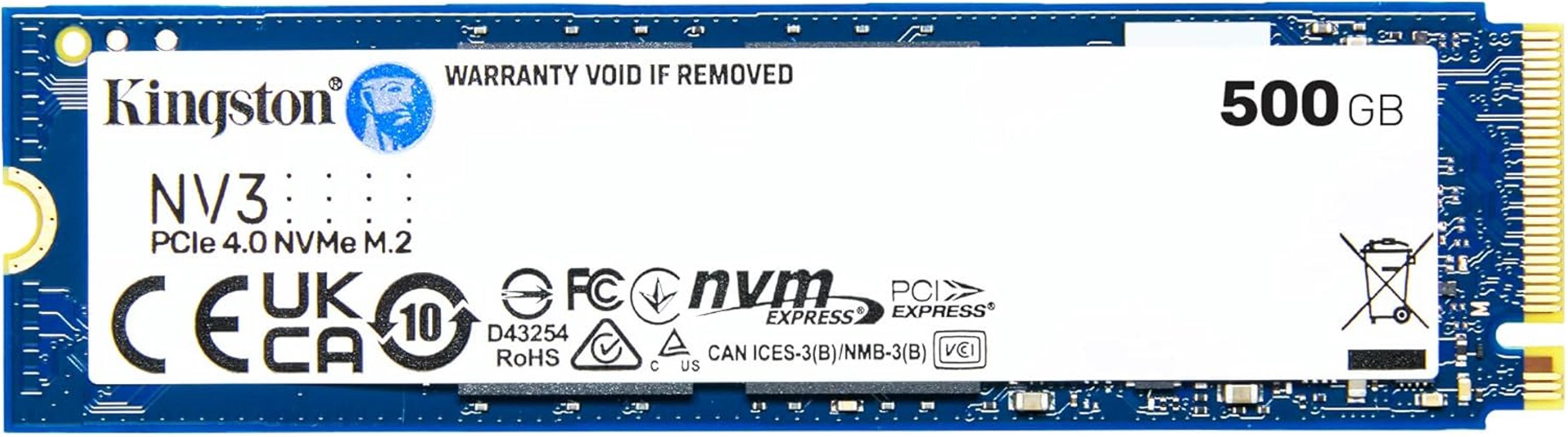Kingston 500 Gb NV3 PCIe 4.0 NVMe M.2 2280 SSD Disk SNV3S-500G SSD Disk