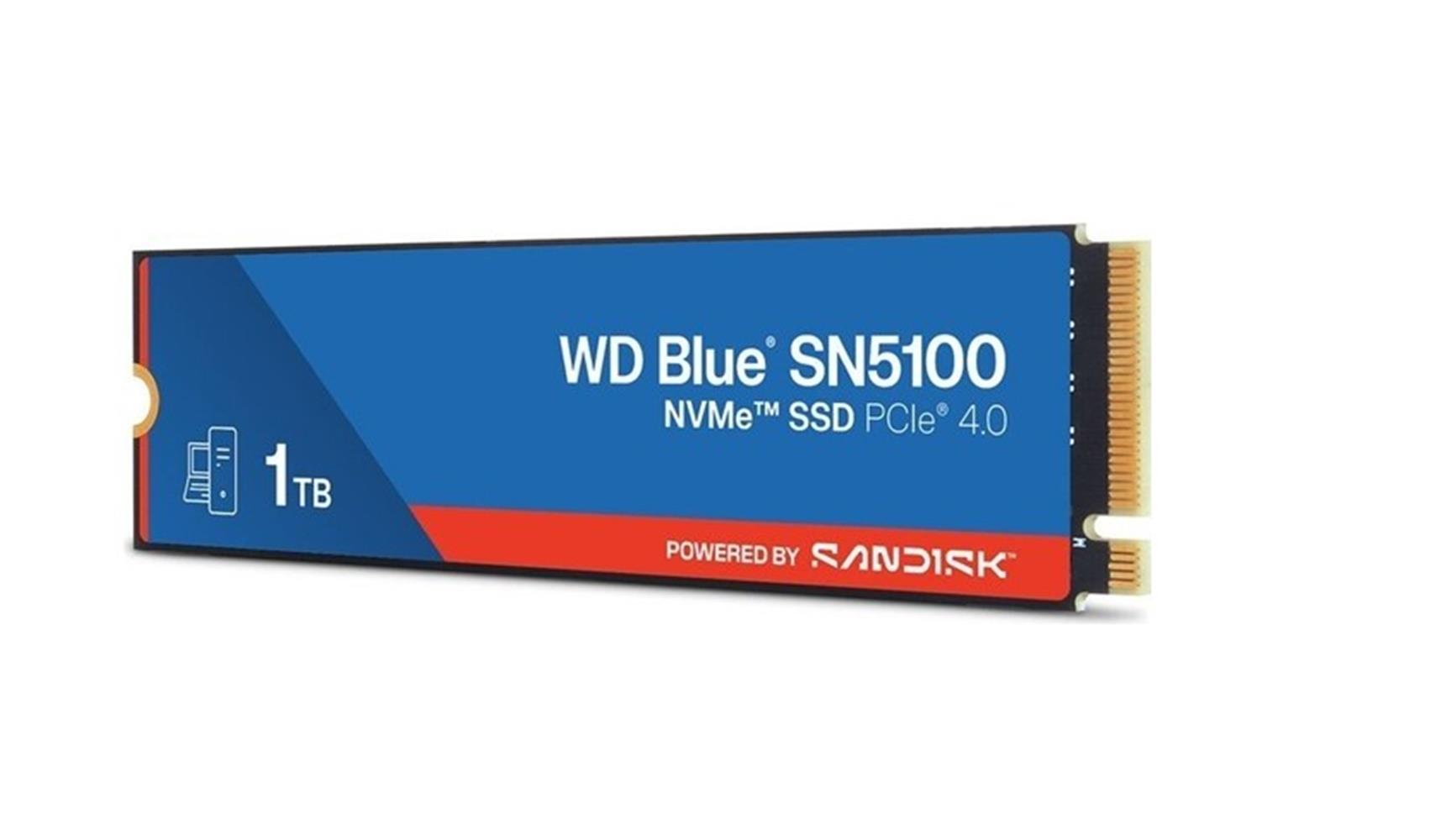 Wd 1 Tb Blue SN5100 Pcı-4.0 7100Mb-S 6700Mb-S WDS100T5B0E M2 Ssd Disk