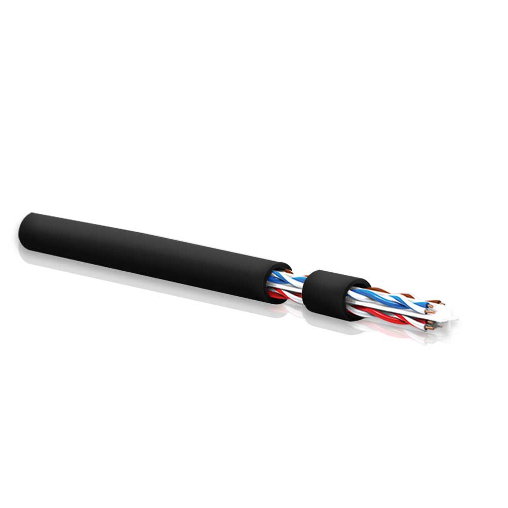 Qport Q-CAT02 500MT UTP CAT6 Outdoor Network Kablo Siyah 23AWG 0.58MM