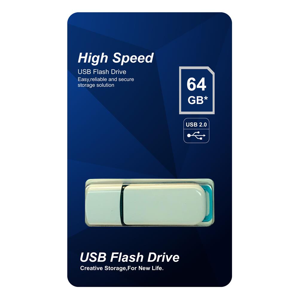 Elba 64 Gb Plastik Beyaz-Mavi 2.0 USB Flash Bellek