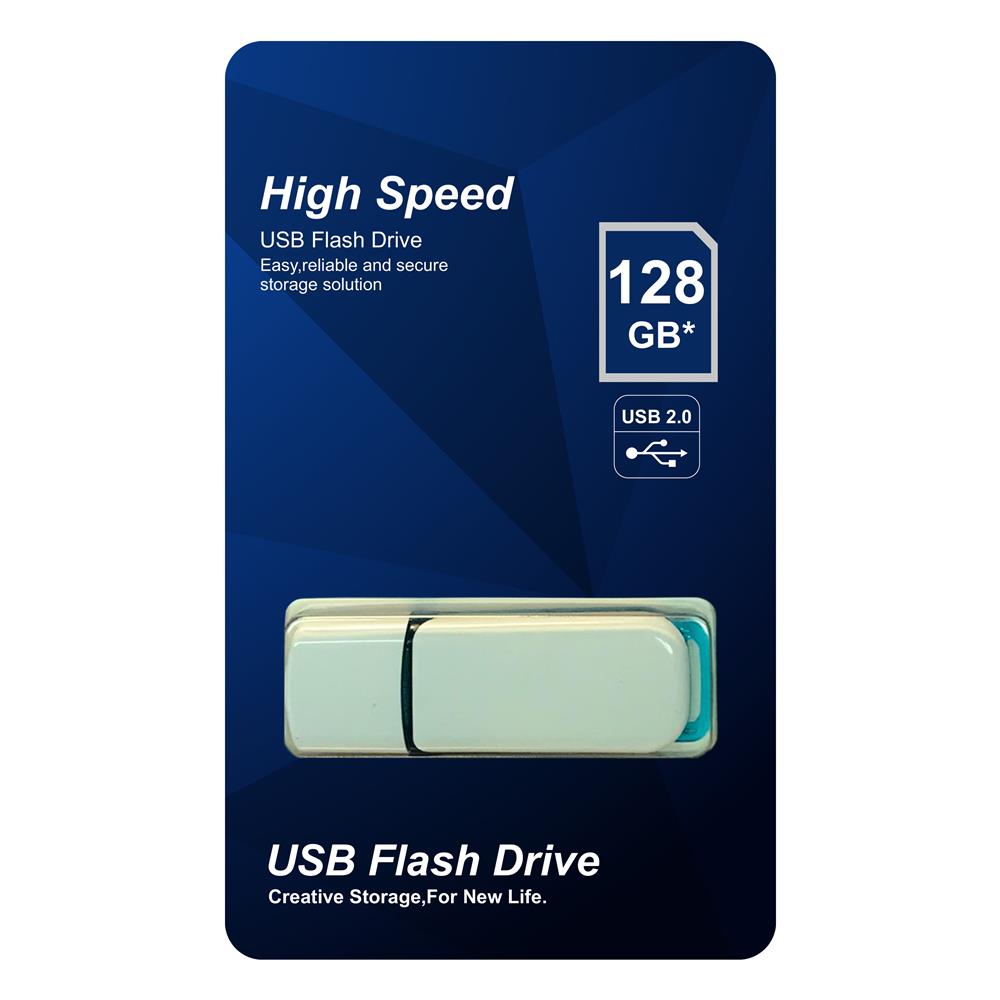 Elba 128 Gb Plastik Beyaz-Mavi 2.0 USB Flash Bellek