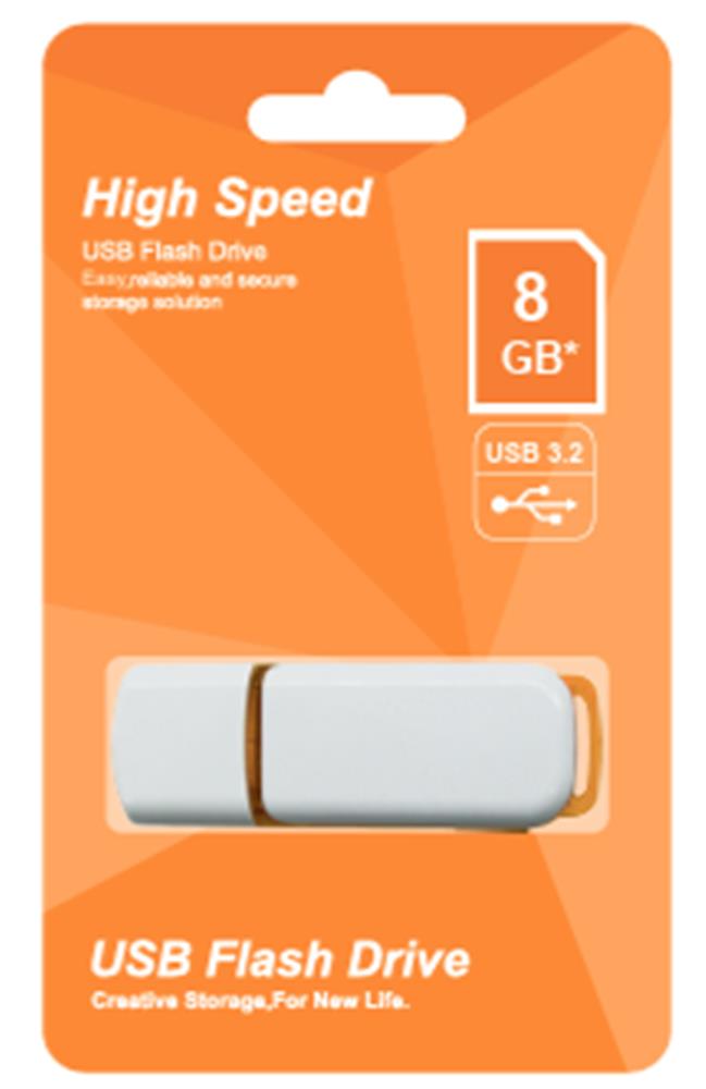 Elba 8 GB Plastik Beyaz-Turuncu 3.2 USB Flash Bellek