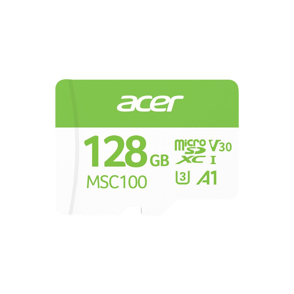 Acer MSC100 128 GB microSD U3 V30 A1 Aksiyon Kamera & Güvenlik Kamerası Uyumlu