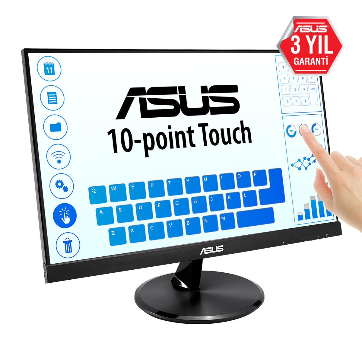 Asus VT229H 21.5’’ 5Ms 1920x1080 Vga/Hdmı Vesa MM Dokunmatik Led Monitör