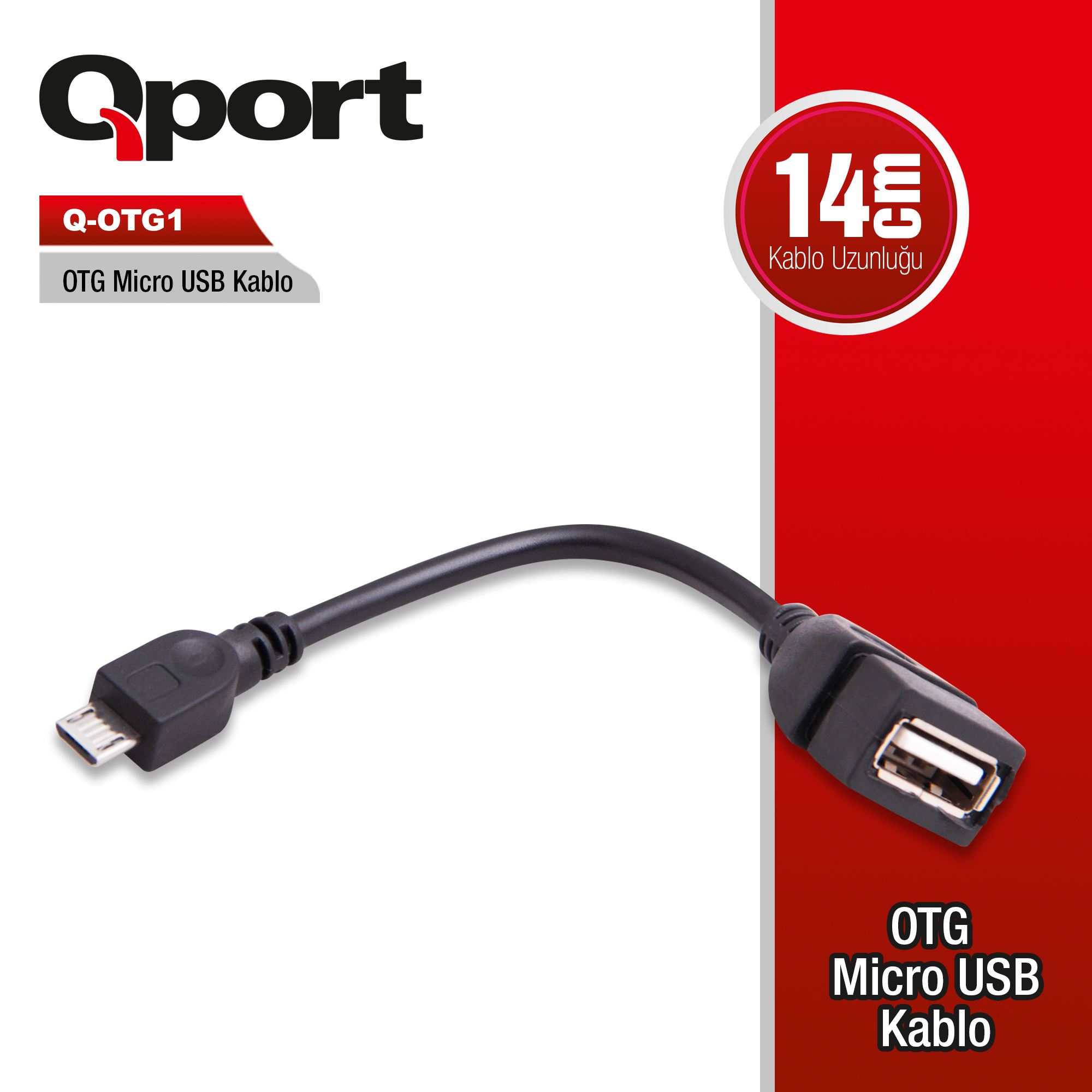 Qport Q-OTG1 Otg to Micro Usb Çevi̇ri̇ci̇