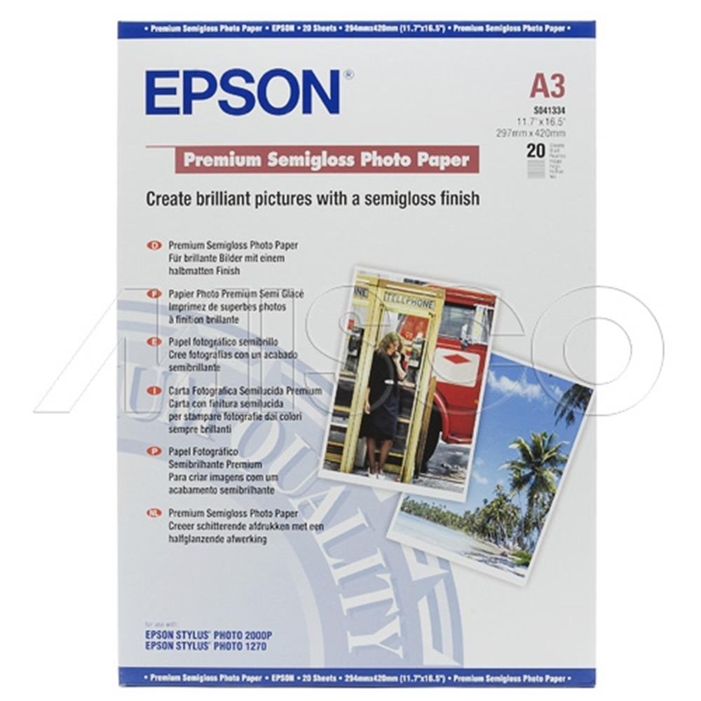 Epson S041334 A3 251Gram 20’li Premium Semigloss Fotoğraf Kağıdı