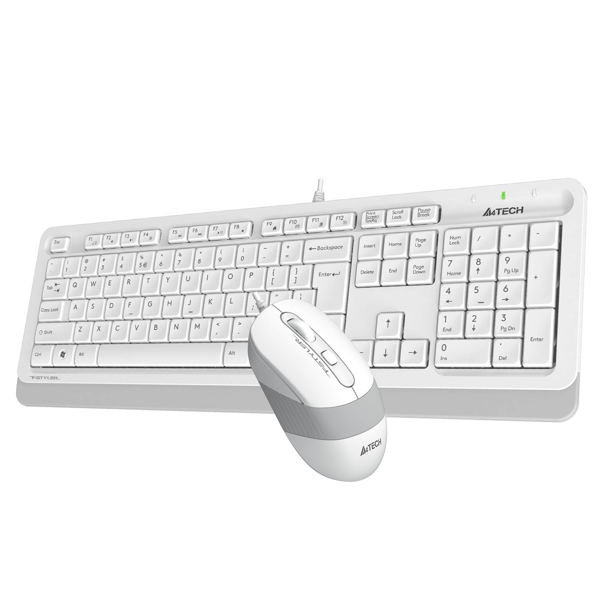 A4 Tech F1010 Kablolu Usb Standart Beyaz Q Klavye+Mouse