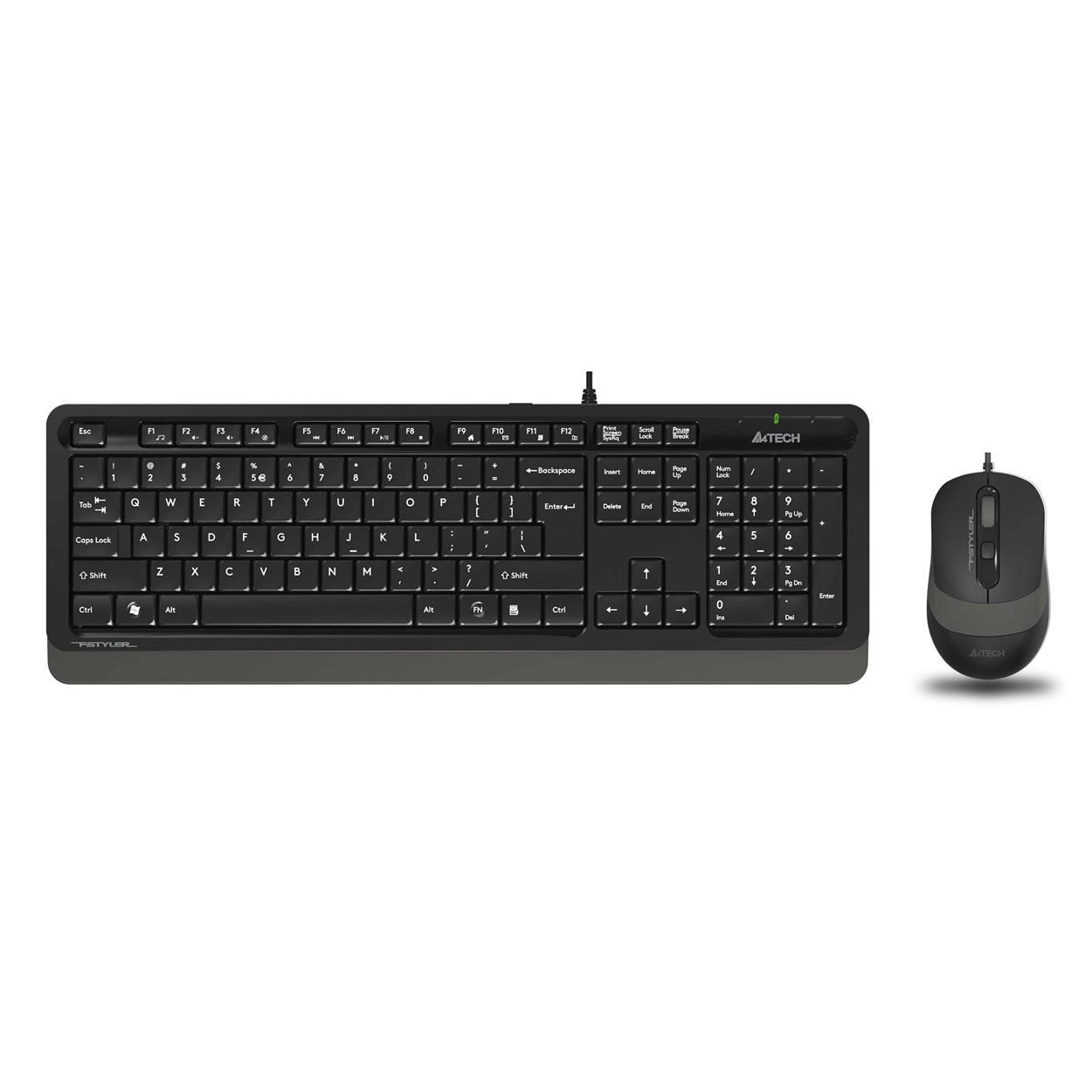 A4 Tech F1010 Kablolu Usb Standart Gri Q Klavye Mouse