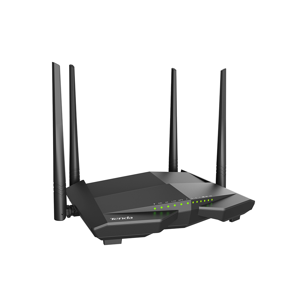 Tenda V12 AC1200 4 Port 4 Anten Dualband VDSL2/ADSL2+ Modem Router