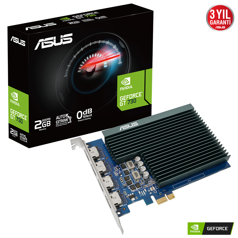 Asus GT730-4H-SL-2GD5 GT730 2 Gb Gddr5 64Bit 4xHdmı 16X Ekran Kartı