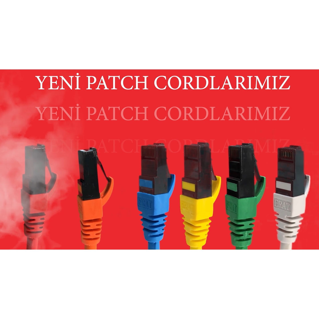 Erat EPC-250C6ULHB0.25 25CM Utp CAT6 Patch Cord Lsoh Mavi̇ 4x2x24- 24 Awg