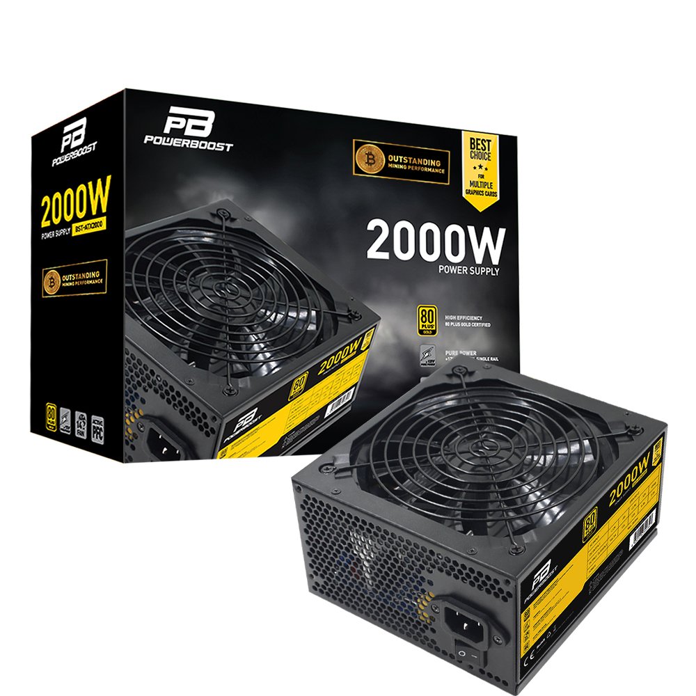 PowerBoost BST-ATX2000 2000W 14CM Fan Mi̇ni̇ng Power Supply