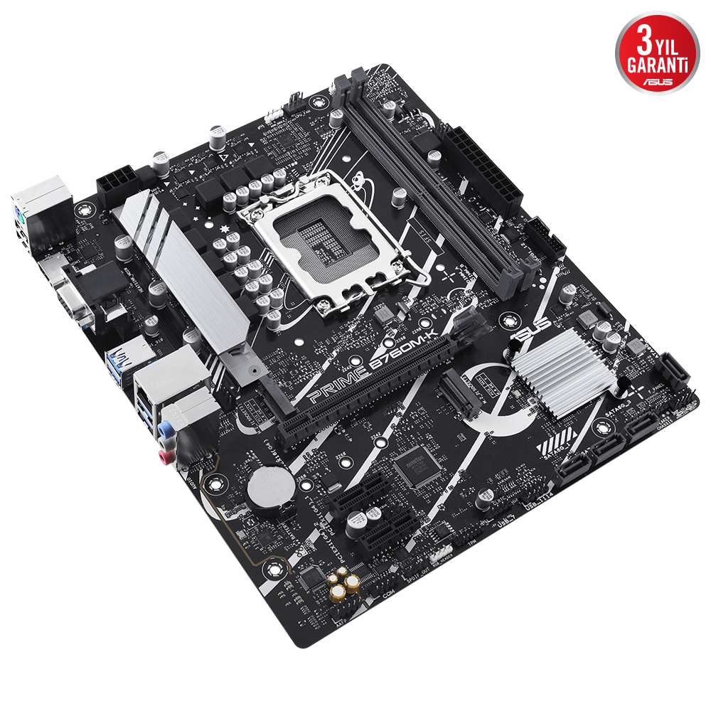Asus Prime B760M-K 2xDdr5 Vga Hdmi 2xM.2 1xGlan 1700P (12.Gen 13.Gen) Anakart