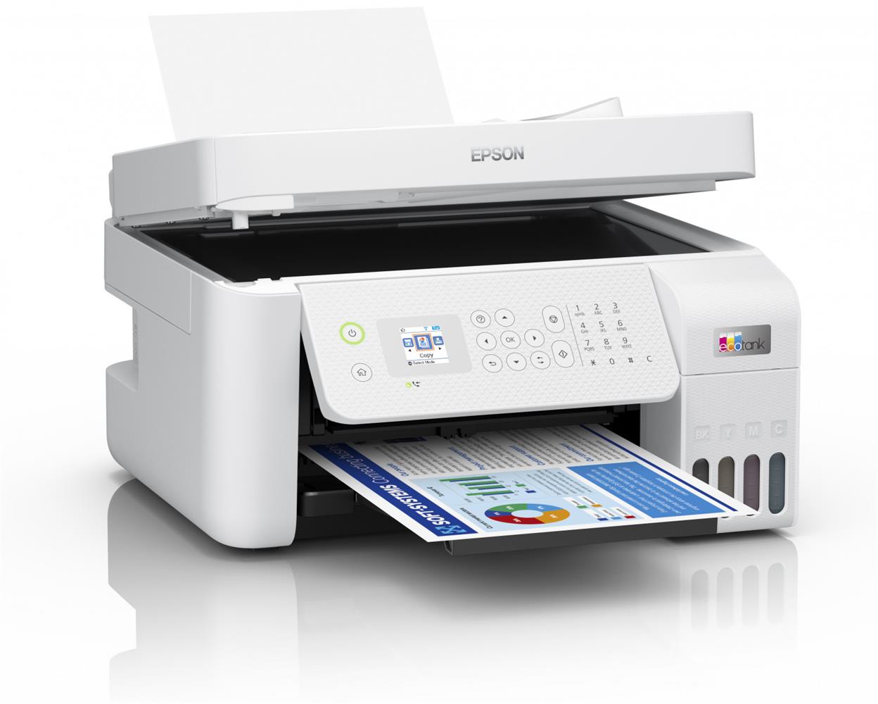 Epson L5296 MEAF Yazıcı Tarayıcı Fotokopi Faks Renkli Mürekkep Tanklı Yazıcı WI-FI Ethernet