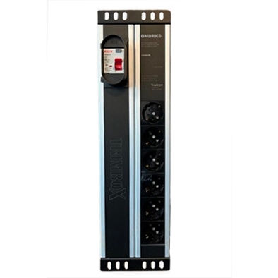 Trimbox GNDRK6 rack kabinet nötr - toprak regülasyonlı 6lı koruma prizi