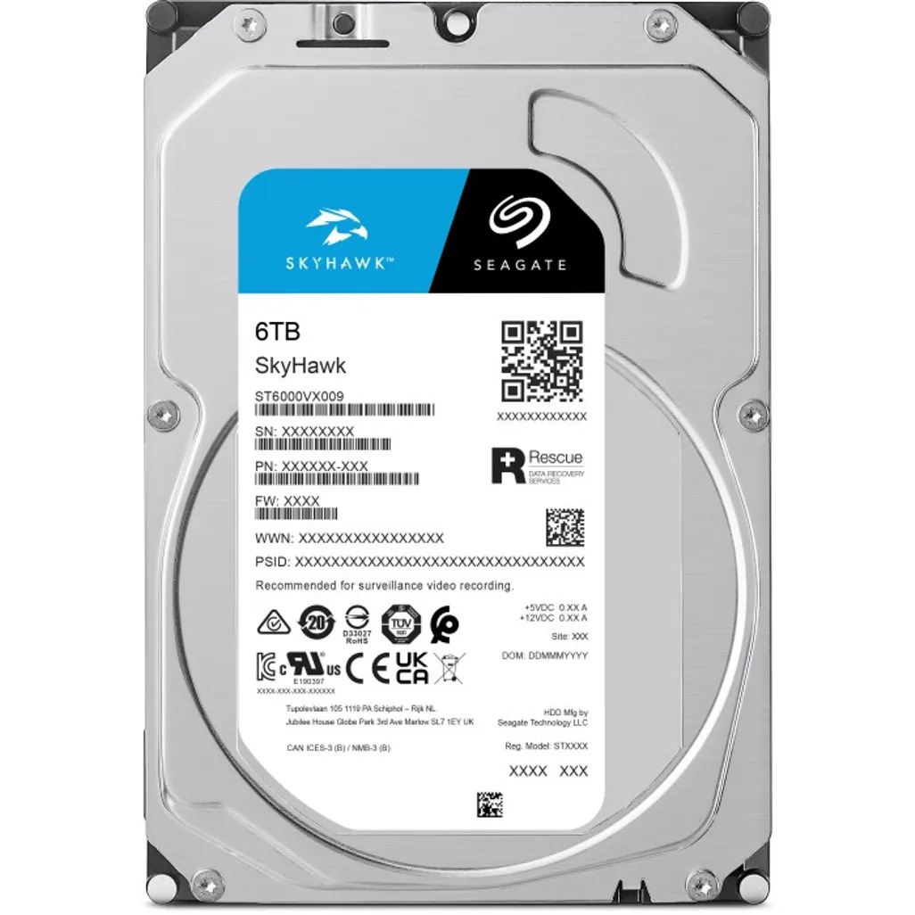 Seagate Skyhawk 6 Tb 5400Rpm 256Mb Sata3 ST6000VX009 7/24 Hdd
