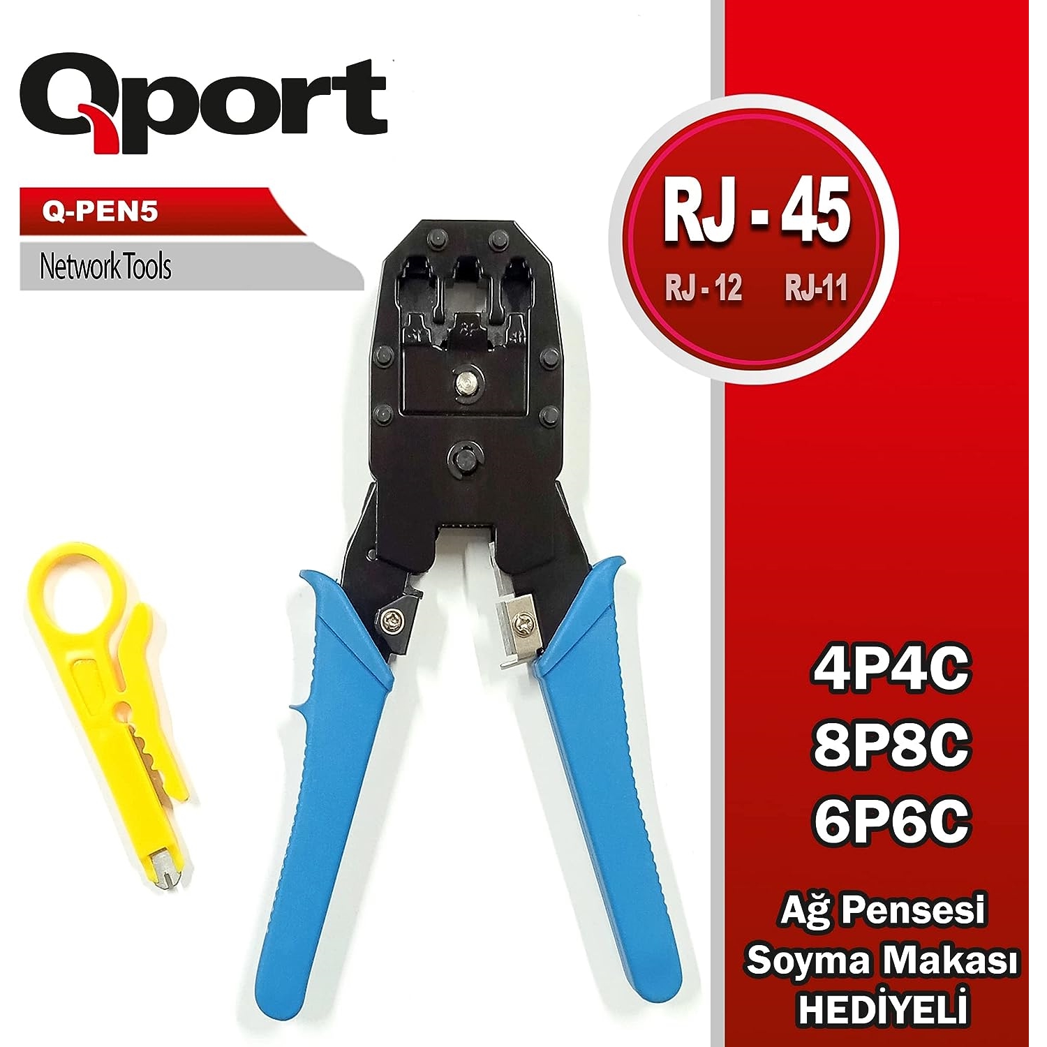 Qport Q-PEN5 RJ45/RJ11 Sıkma pensesi