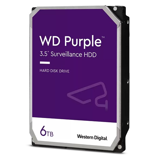 Wd Purple 6 Tb 5400Rpm 256Mb Sata3 WD64PURZ 7/24 Hdd Resmi Disti Garantili