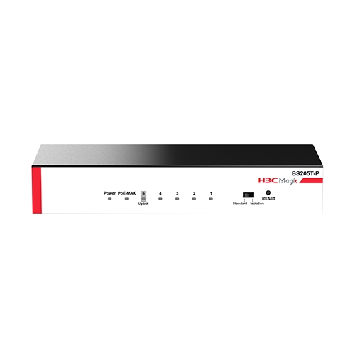 H3c Magic 9801A5BX BS205T-P 5 Port 10/100/1000 4 Port Poe+ 57w Yönetilemez Desktop Switch