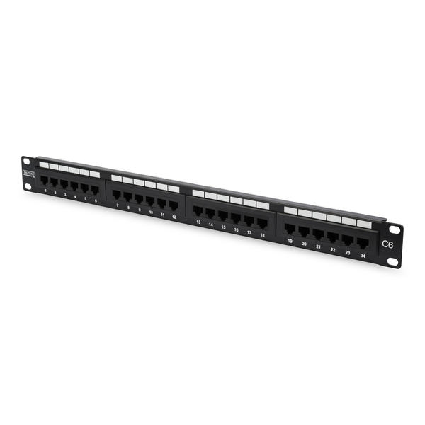 Digitus DN-91624U-CR 24 Port Cat6 Dolu 1U Zırhsız Patch Panel