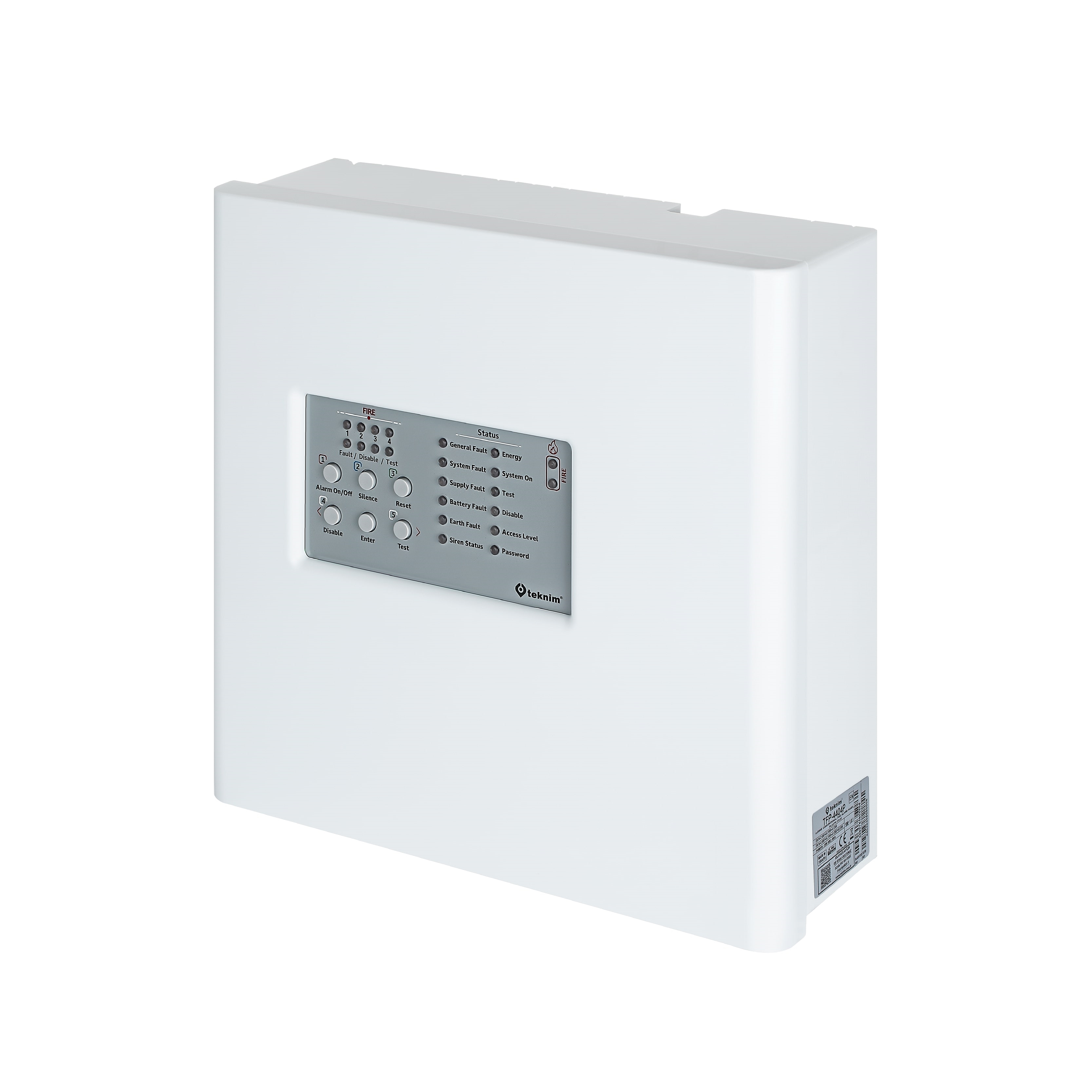 Teknim TFP-4404P Konvansiyonel 4 Bölgeli Yangın Alarm Paneli
