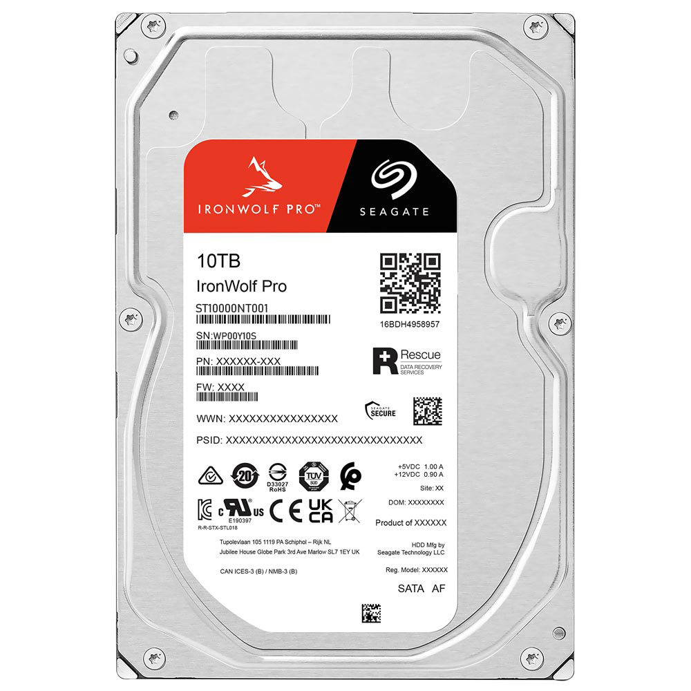 Seagate Ironwolf Pro ST10000NT001 10Tb 7200Rpm 256Mb Sata3 6Gbit/sn Nas Hdd