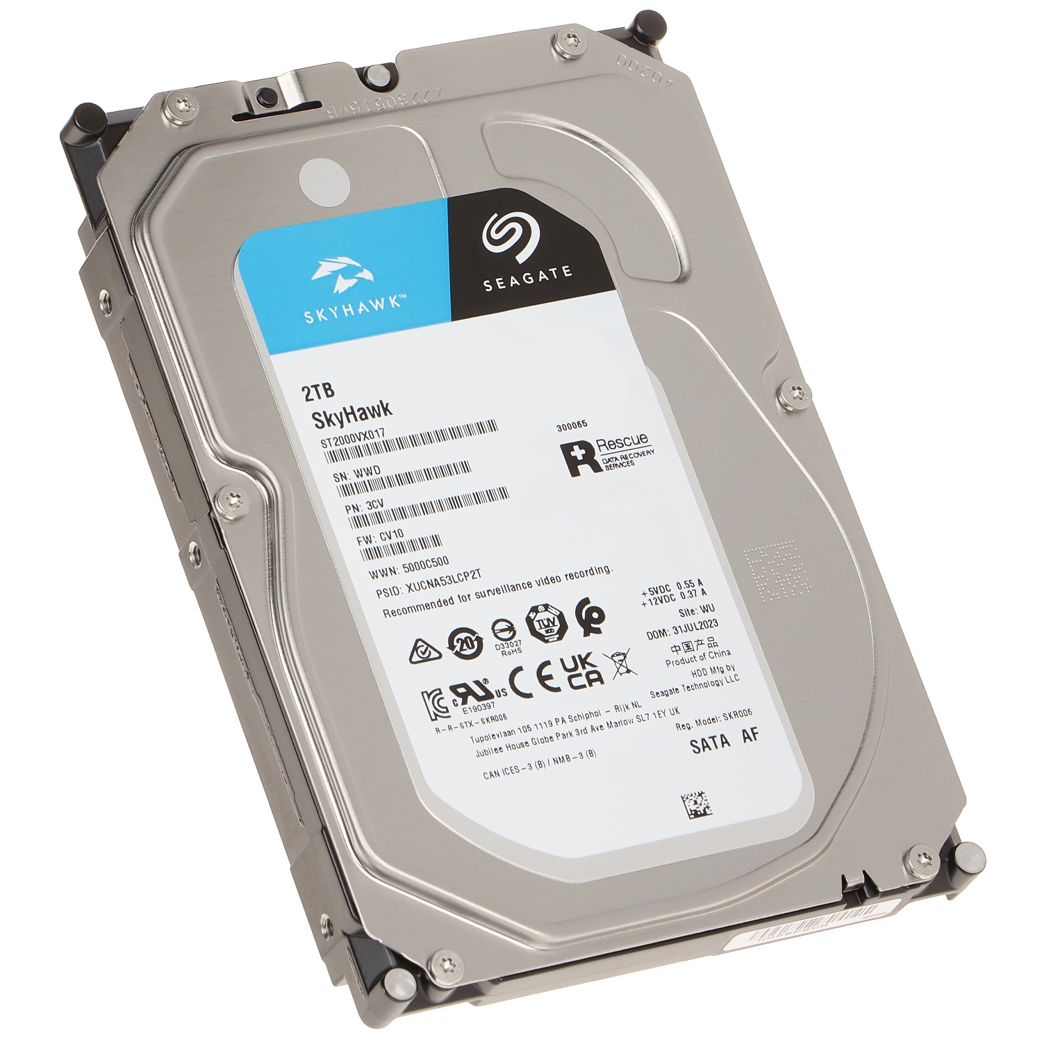 Seagate ST2000VX017 Skyhawk 2Tb 5900Rpm 256Mb Sata3 7/24 Hdd