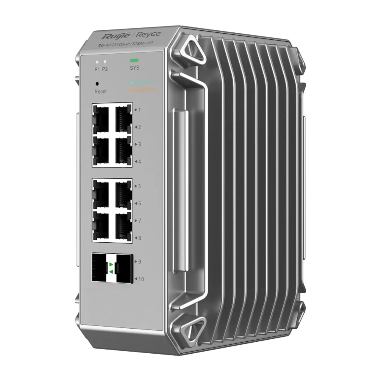 Ruijie Reyee NIS3100-8GT2SFP-HP 8 Port 10/100/1000 8 Port Poe 2 X Sfp 240 Watt Ruijie Cloud Yönetilebilir Endüstriyel Switch