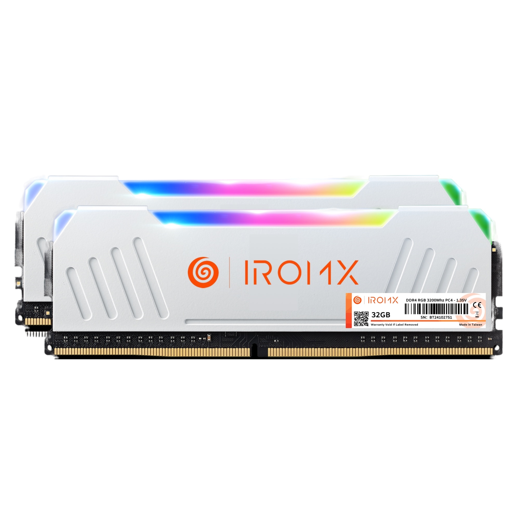 Iromx 32Gb 3200MHz Ddr4 (Hynix Chip) Rgb Soğutuculu Pc Ram 