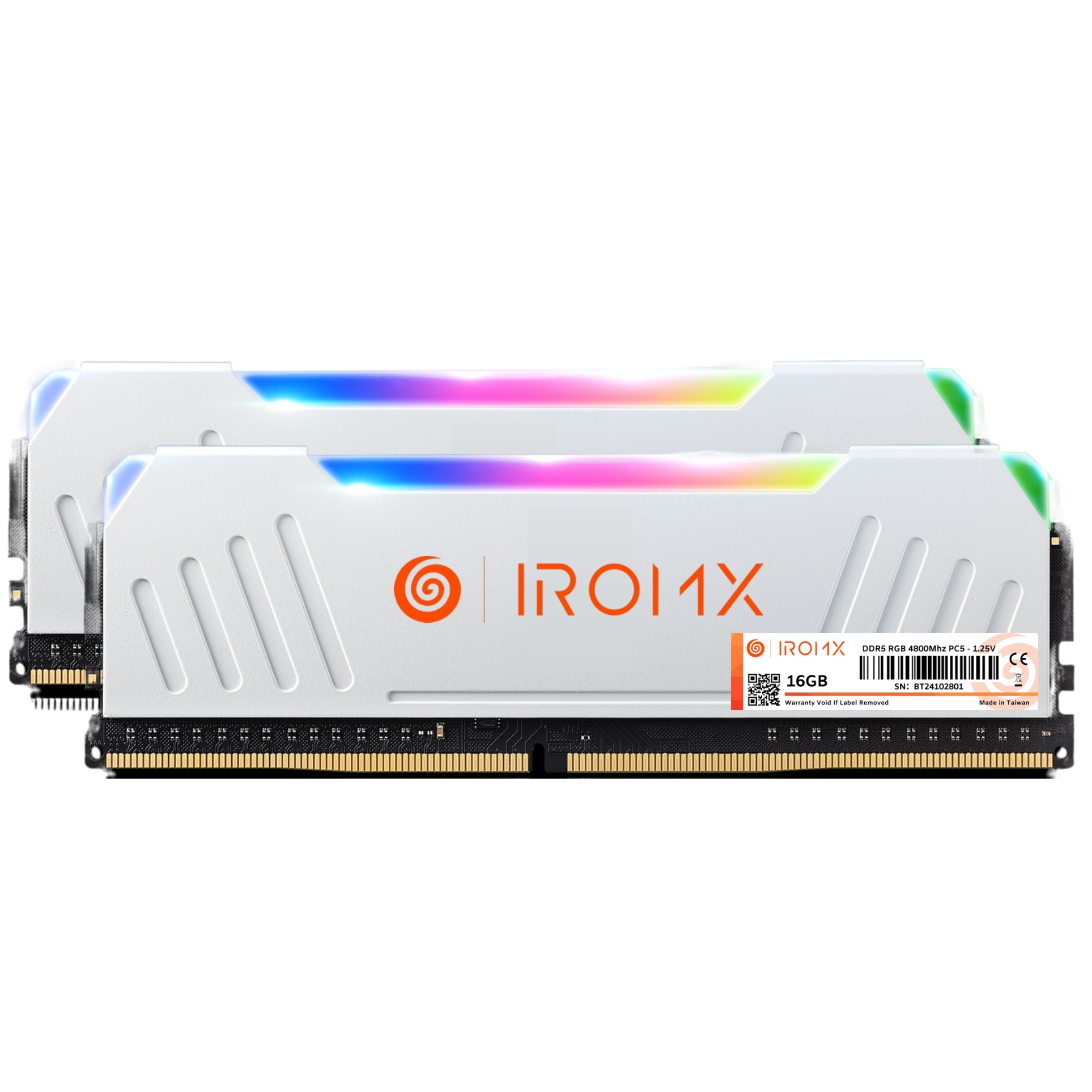 Iromx 16Gb 4800MHz Ddr5 Rgb Soğutuculu (Samsung Chip) Pc Ram