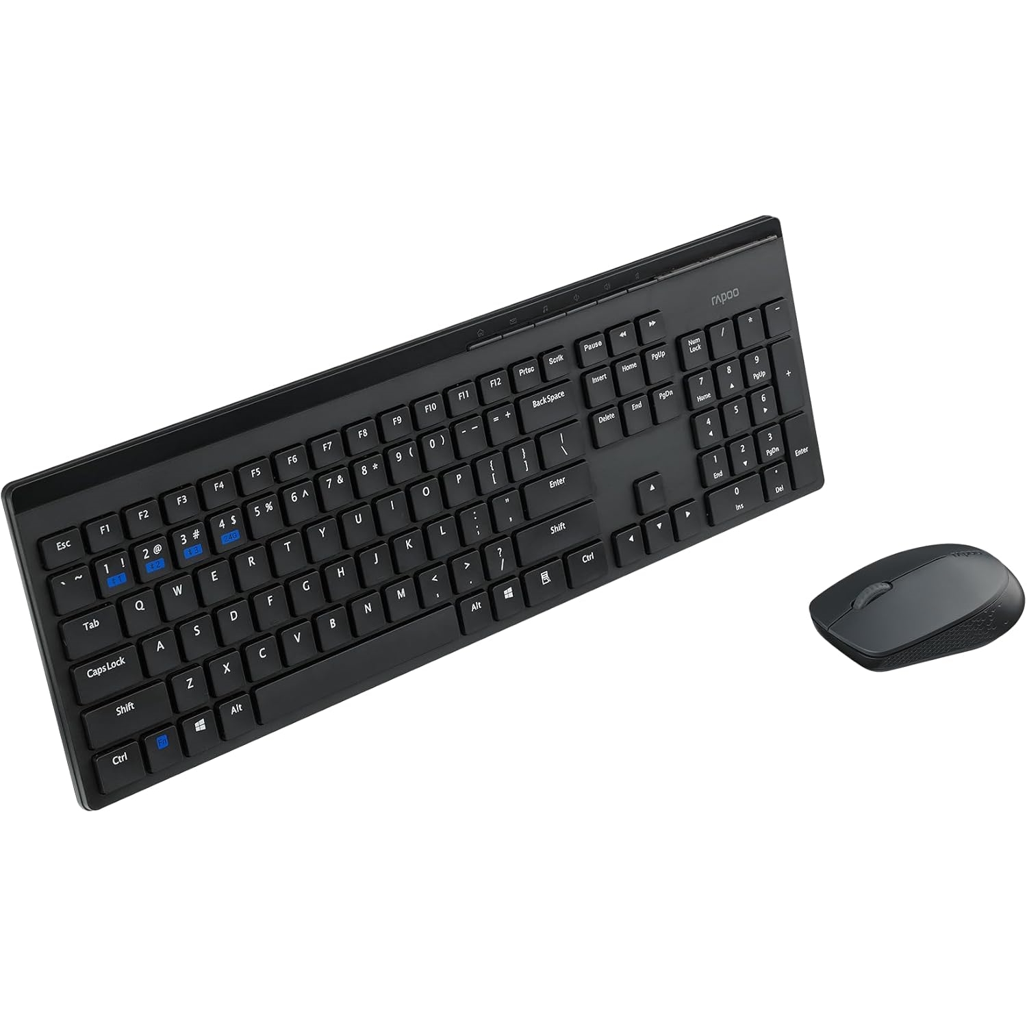 Rapoo 8110M Kablosuz Siyah Q Klavye + Mouse
