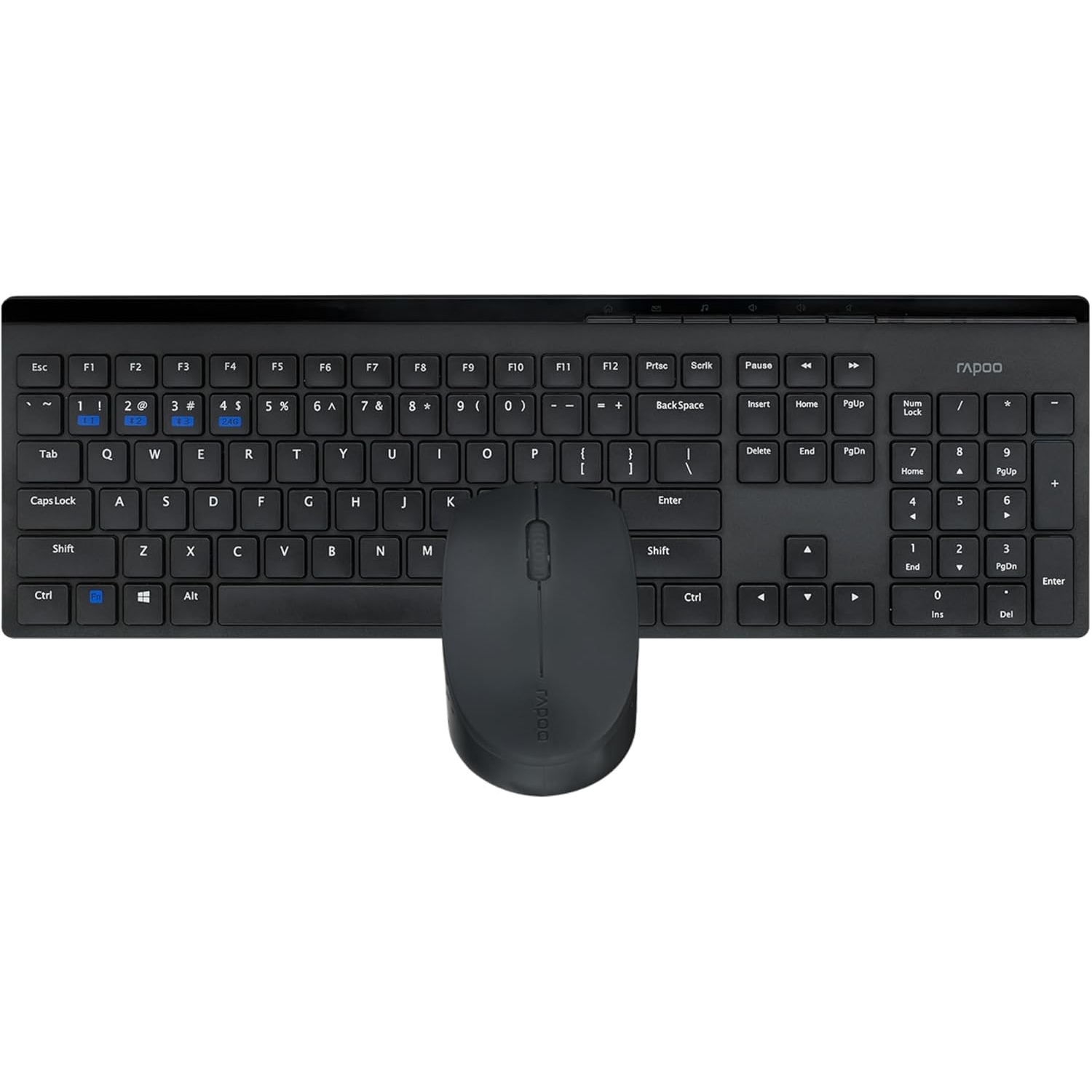 Rapoo 8110M Kablosuz Siyah Q Klavye + Mouse