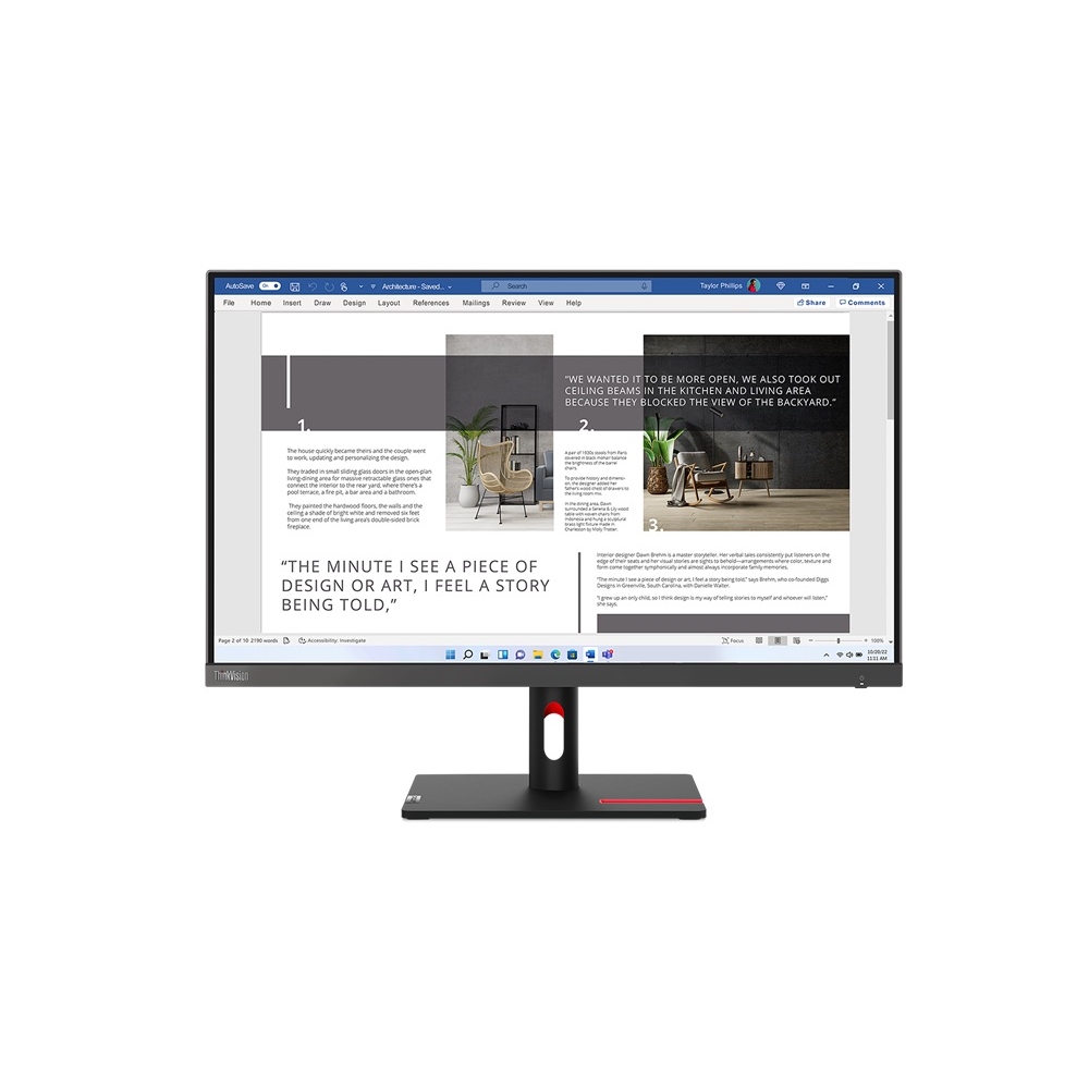 Lenovo S27I-30 63DFKAT4TK 27’’ 4Ms 100Hz 1920x1080 Vga/Hdmı Vesa Siyah IPS Led Monitör