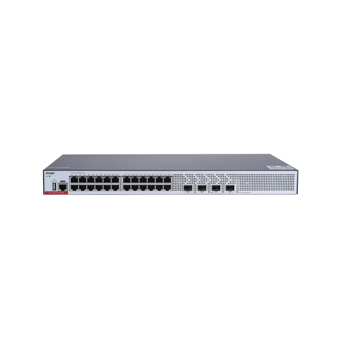 Ruijie RG-CS83-24GT4XS 24 Port 10/100/1000 4-Port 1G/10G Layer 3 Yönetilebilir +Cloud Managed Rack Mount Switch