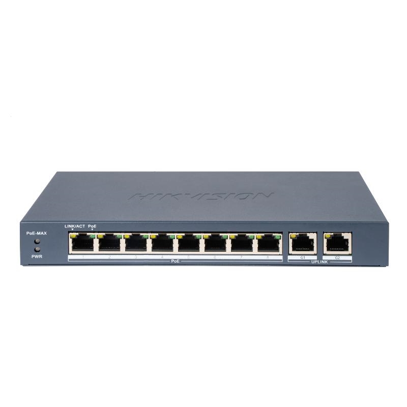 Hikvision DS-3E0310P-E/M 10/100 8 Port Poe 2 Port Gigabit Uplink Fast Ethernet Switch